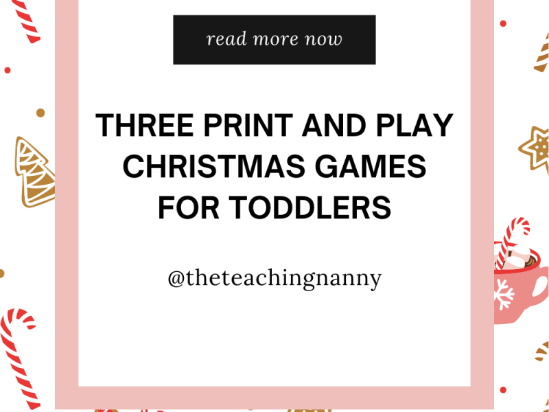Three Print and Play Christmas Games for&nbsp;Toddlers